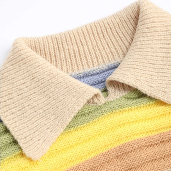 Multicolored Knit Oversized Sweater - Picture 7 of 9